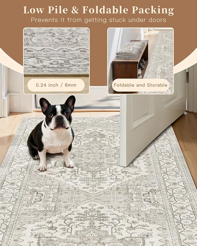 Madane Hallway Runner Rug 3x18 Washable Kitchen Runners 18ft, Soft Low-Pile - Image 6