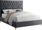 Meridian Furniture Cruz Collection Modern | Contemporary Velvet Upholstered Bed by MeridianFurniture