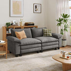 LINSY HOME 90" Modular Cloud Love Seat Sofa, Corduroy Soft Sectional Couch by LINSYHOME