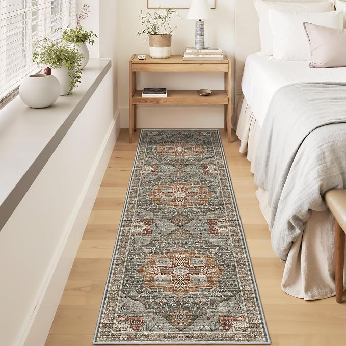Runner Rug 2x8 Runners for Hallways Washable Rugs, Non Slip Low Pile Soft - Image 5