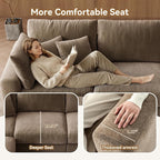 WorthFurni 140” Oversized Cloud Sectional Couches - Image 6