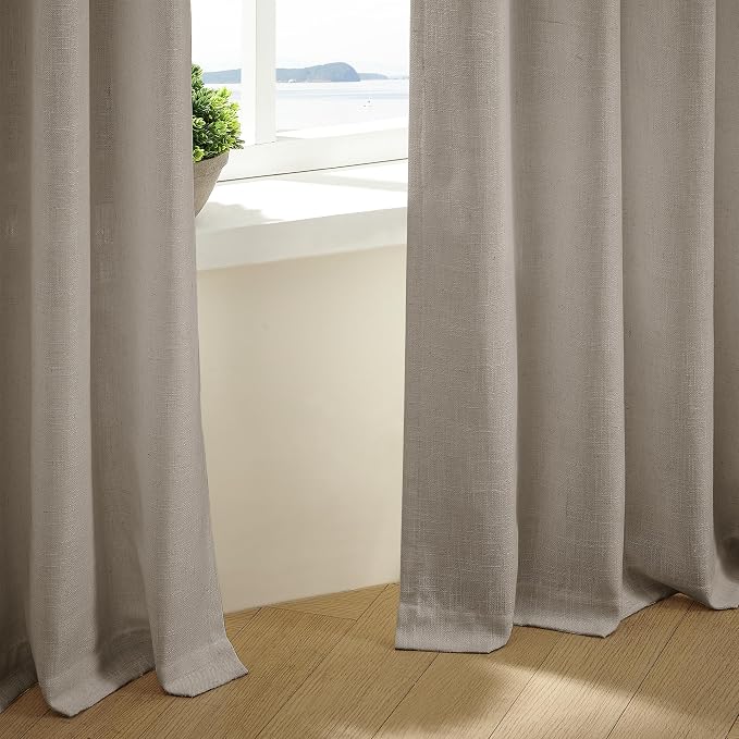 Burlywood Birch Linen Pinch Pleated Curtains 126 Inches Long | Light Filtering - Image 8