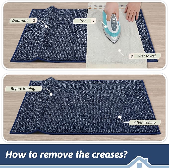 BEQHAUSE Dirt Trapper Door Mat 32" x 48", Non-Slip Washable Doormats, Low - Image 9