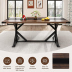 Hlivelood 71 Inch Dining Table for 6 People, Rectangular Kitchen Farmhouse - Image 5