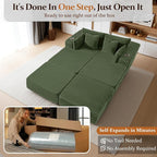 72" Cloud Sectional Couch, Comfort Sleep Sofa - Image 3