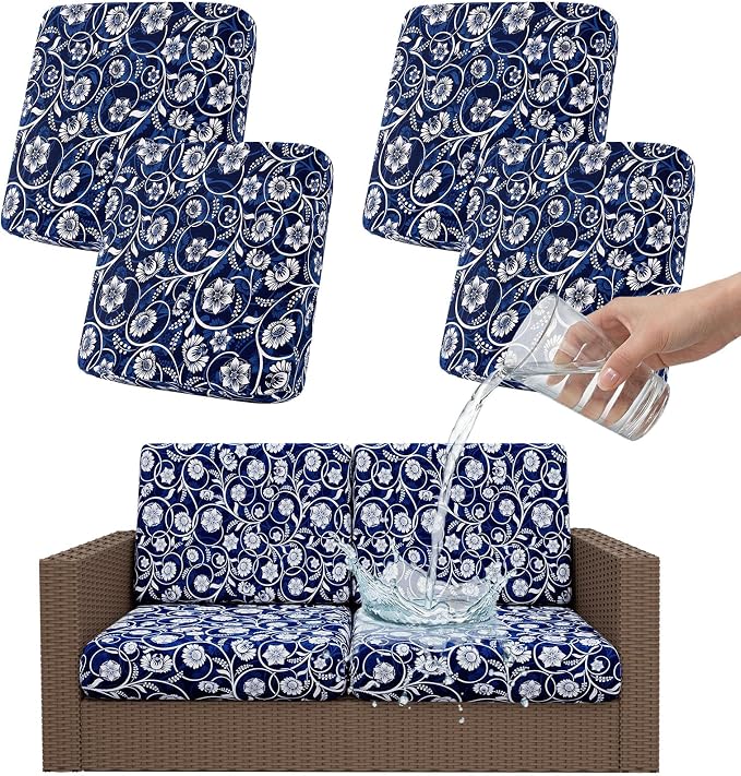 Smiry Waterproof Patio Cushion Covers, Stretch Outdoor Furniture Covers | Couch by Smiry