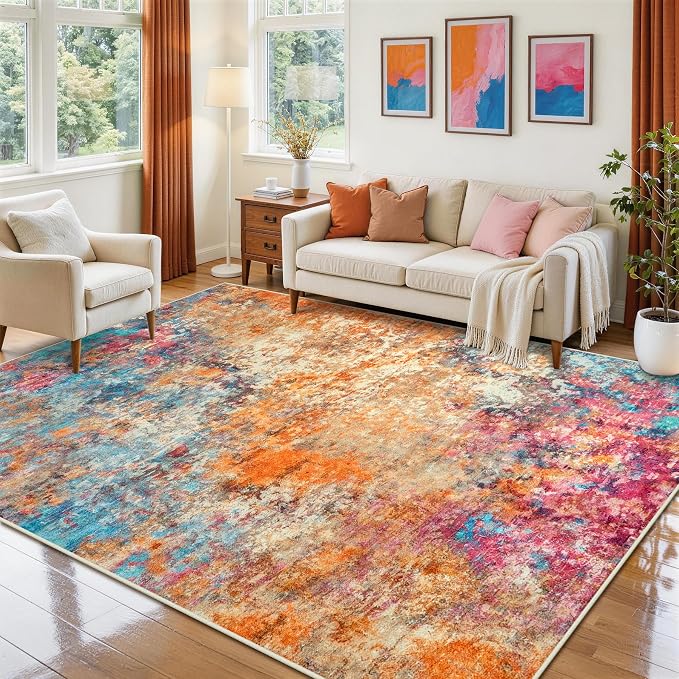 Aelenmu 5x7 Area Rugs for Living Room Washable Bedroom Dining Room Colorful | - Image 3