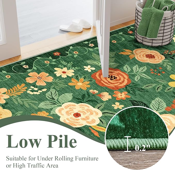 DUKINO 2.6x8 Runner Rug, Washable Rug - Image 7
