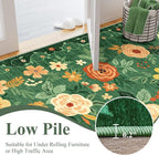 DUKINO 2x5 Runner Rug, Floral Washable Rug - Image 8