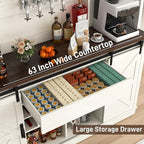 Farmhouse Coffee Bar Cabinet - Image 5