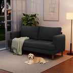 70" Modern Loveseat Sofa with USB Type-C Ports, Linen Fabric 2-Seater Deep Seat - Image 6
