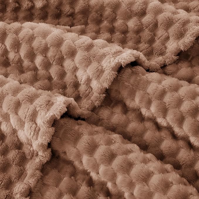 EXQ Home Gentle Soft Fleece Throw Blanket – Cozy Lightweight 3D Imitation - Image 7