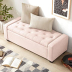 Huatean Home 48" Ottoman with Storage, Upholstered Entryway Bench with Seating - Image 5