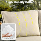 ovios 6 Pieces Patio Furniture Set, Outdoor Wicker Sofa Couch - Image 6