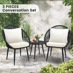 wildformers 3 Pieces Bistro Set, Woven Rope Chair - Image 2