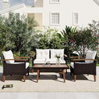 VilroCaz 4-Piece Outdoor Patio Sofa Seating Set - Image 2