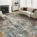 LOONGRUG 6x9 Area Rugs Washable Neutral Modern Living Room Rug Green Red | by LOONGRUG