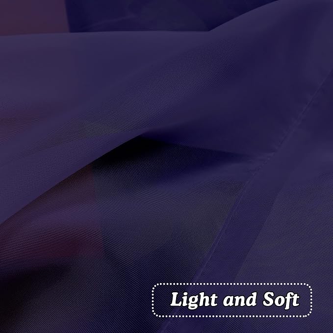 Purple Sheer Curtains 108 Inches Long, Light Filtering Semi Transparent - Image 5
