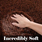 Brown Runner Rugs for Bedroom Living Room, Fluffy 2x6 Hallway Soft Area Rug | - Image 3
