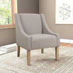 Homepop Home Decor | Upholstered Classic Swoop Arm Accent Chair | Accent Chairs - Image 2