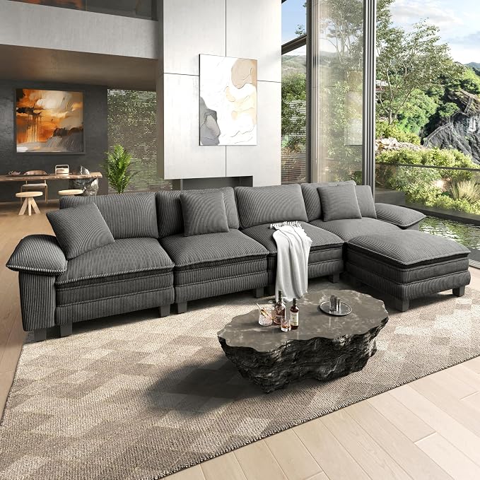 HERA'S HOUSE 158" Modular Sectional Sofa, Oversized L Shaped Couches by HERASHOUSE