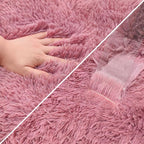 2x6 Bedside Area Rugs for Bedroom Soft Fluffy Shag Blush Pink Rug for Hallway - Image 6