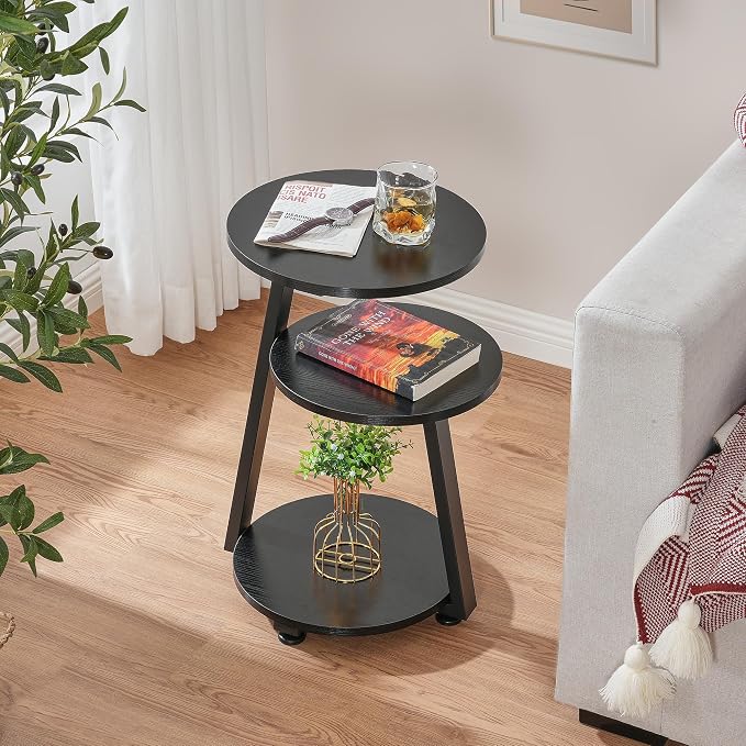 BEWISHOME Round End Table Side Table - Image 4