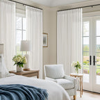 Farmhouse 126 Inch Pleat Thick Linen Beige White Semi Sheer Curtains 50x126 | - Image 7