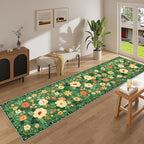 DUKINO 2.6x10 Hallway Runner Rug Washable Kitchen Rugs Non Slip Dark Green | - Image 3