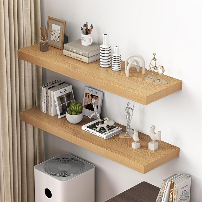 Dreamland 48" Floating Shelves for Wall, Wall-Mounted Shelves for Bedroom - Image 2