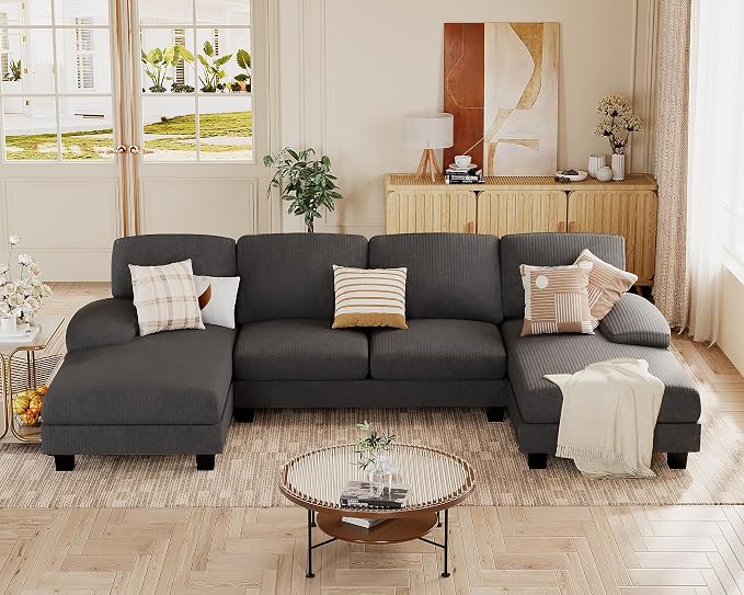JUMMICO Sectional Couches for Living Room, U Shaped Couch by JUMMICO
