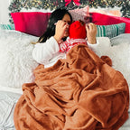 Bedsure GentleSoft Orange Fleece Throw Blanket - Image 5