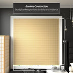 Red Lantern Bamboo Cordless Window Shade - Image 2