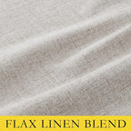 NICETOWN 100% Blackout Brich Linen Curtains - Image 9