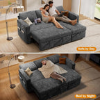 Sunny Heart 82" L Shaped Sectional Sleeper Sofa Bed - Image 6