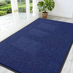 OLANLY Front Door Mat 59x34, Waterproof Heavy-Duty Indoor Outdoor Doormat | Blue by OLANLY