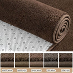 2x8 Runner Rug for Hallway, Long Runner Rugs Non Slip, Coffee | Soft Washable - Image 4