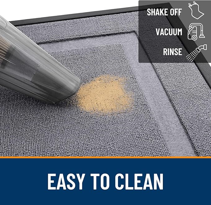 OLANLY Front Door Mat Outside 35x23, All-Season Heavy-Duty Rubber Doormat | - Image 5