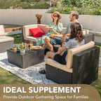 Devoko 5 Pieces Patio Furniture Sets All Weather Outdoor Sectional Patio Sofa - Image 9