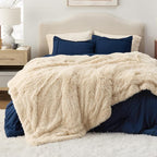 Bedsure GentleSoft Fluffy Beige Blankets Queen Size by Unknown