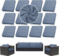 12PCS Patio Cushion Covers, Patio Furniture Couch Seat Slipcovers | Washable by SUKAIKEQA