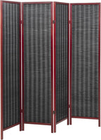 Roundhill Furniture Inkwell 4-Panel Bamboo Room Divider, Folding Portable - Image 9