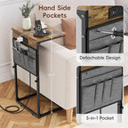 Vagusicc C-Shaped End Table Set of 2, Adjustable Height Side Table - Image 6