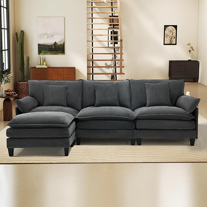 Cloud Couch, Deep Seat Couches for Living Room, Bedroom and Apartment, L Shaped - Image 8