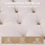 Mangodan 50" Storage Ottoman Bench, Tufted Ottoman - Image 6