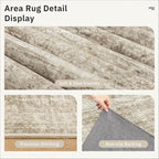 Soalmost 3x5 Rugs Non-Slip, Small Washable Kitchen Entryway Area Rug Brown | - Image 6