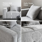 Acanva Luxury Modular Sectional Living Room Sofa Set, Modern Minimalist Style - Image 4