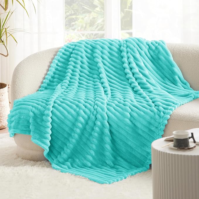 Bedsure Soft Twin Blanket for Bed Decor Gifts Blue Fog 60"x80" | Birthday Gifts - Image 6