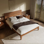 Merax Full Size Bamboo Platform Bed, Mid-Century Modern Bed Frame - Image 4