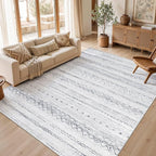 cotiled Boho 10x12 Area Rug for Living Room: Large Moroccan Washable Rug | by COTILED